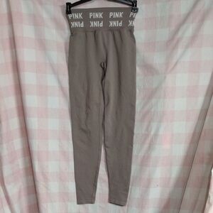 Pink Logo High-Waisted Leggings